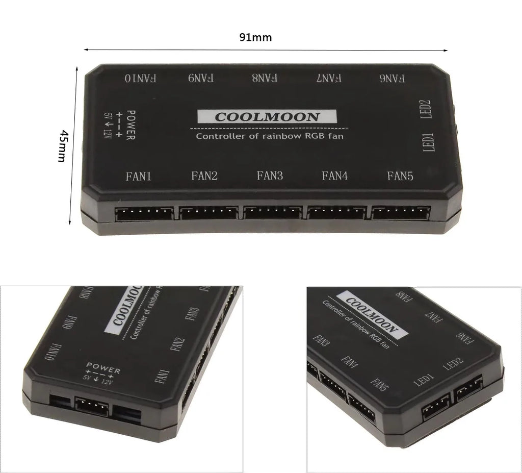 RGB Adjustable LED 120mm Quiet Computer Case Cooling Fan with IR Remote for Enhanced CPU Performance