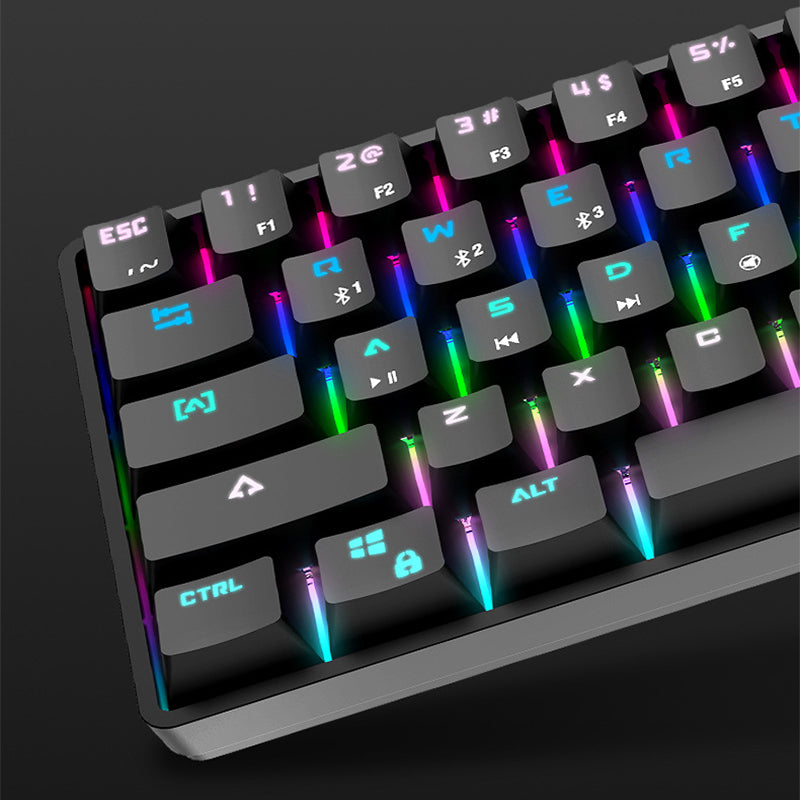 Wireless Bluetooth Mechanical Keyboard with Colorful PBT Keycaps