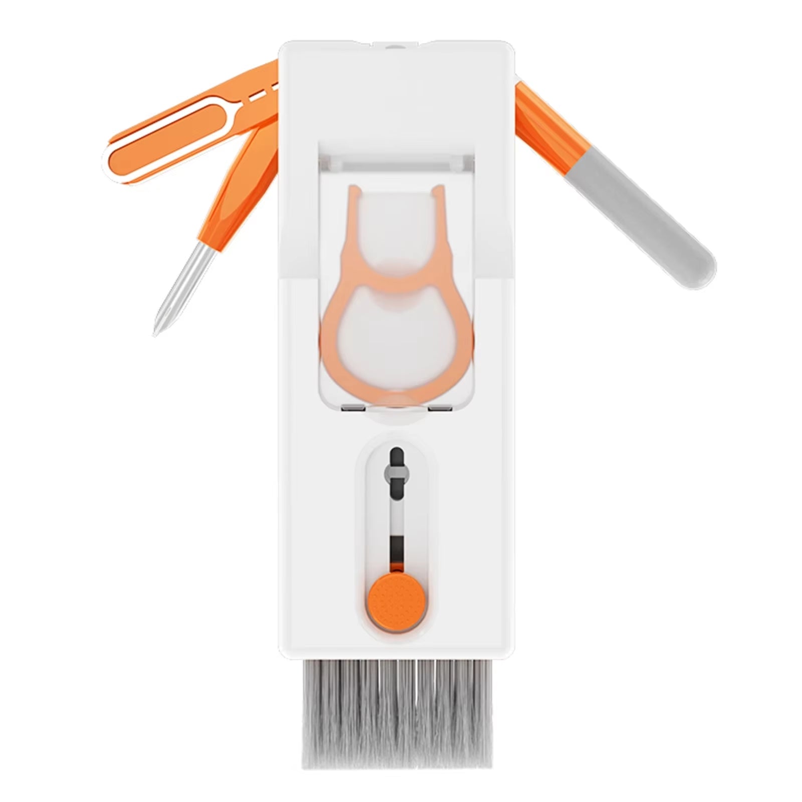 11-in-1 Comprehensive Computer Cleaning Kit with Bluetooth Earphone Cleaner, Keyboard Brush, Camera Brush, SIM Card Ejector, Keycap Puller, and Phone Holder