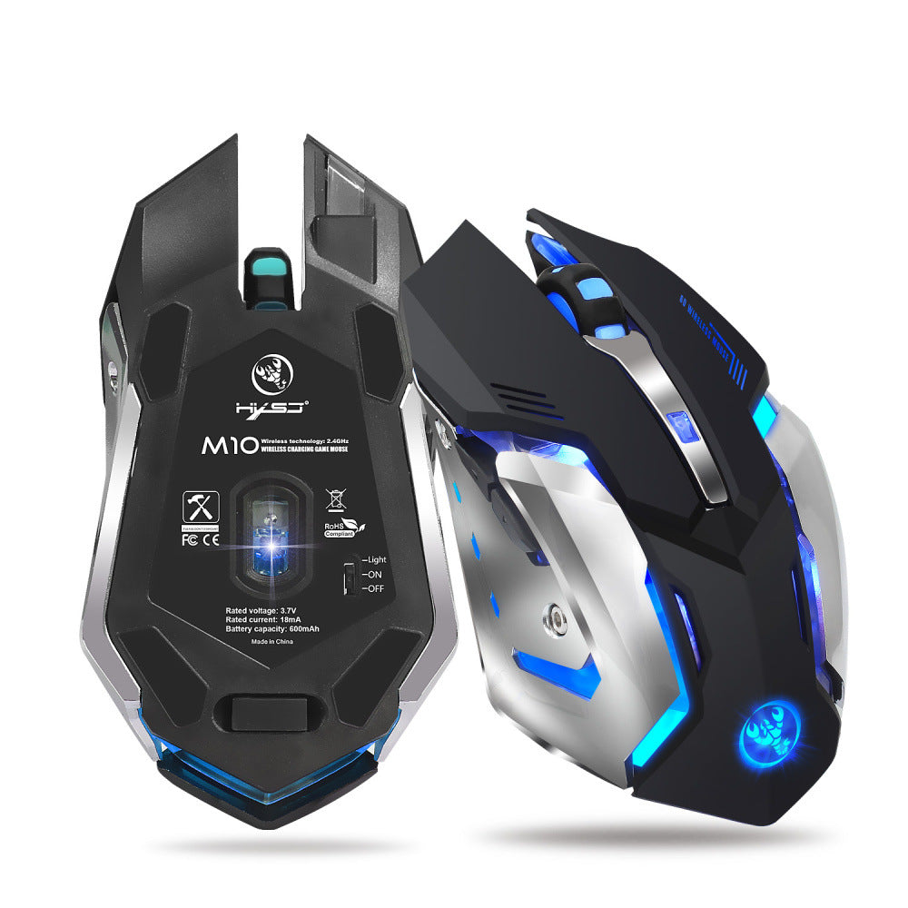 HXSJ Wireless 2.4G Gaming Mouse with LED Lighting