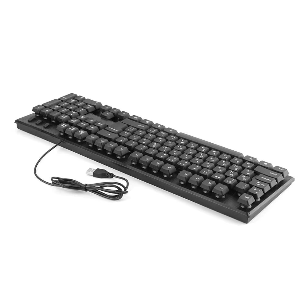 Russian/English Waterproof Silent Keyboard for Windows Computers