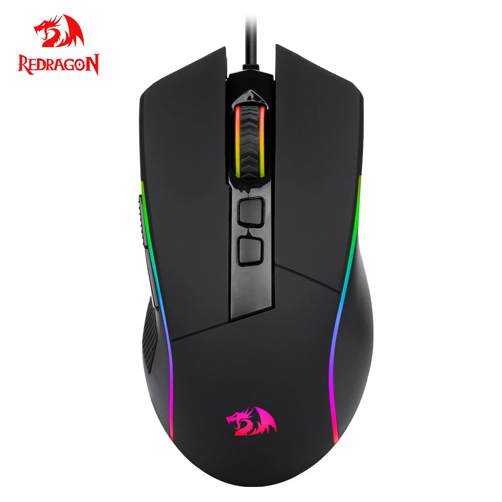 Lonewolf G105 RGB Wired Gaming Mouse - 8000 DPI, 8 Programmable Buttons, Ergonomic Design for PC and Laptop Gamers