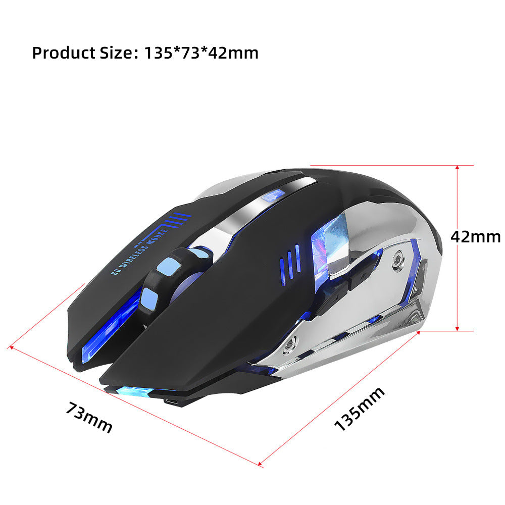 HXSJ Wireless 2.4G Gaming Mouse with LED Lighting