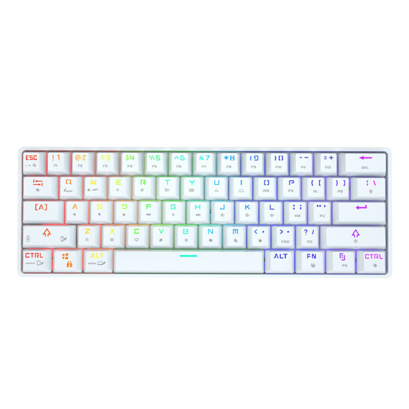 Wireless Bluetooth Mechanical Keyboard with Colorful PBT Keycaps