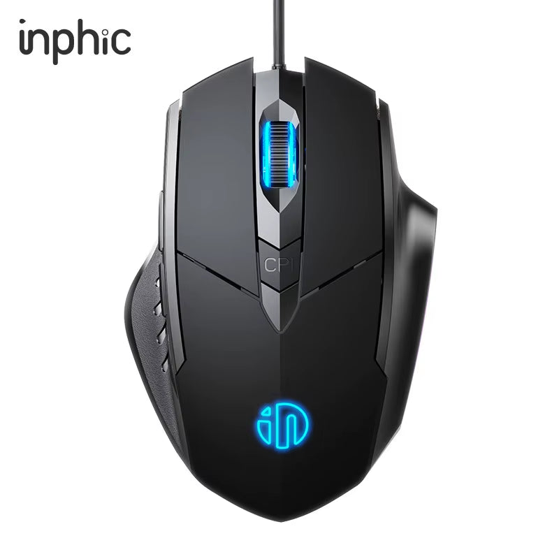 W1 Wired Gaming Mouse - Silent Office Mouse with Optional Three or Six Key Configuration