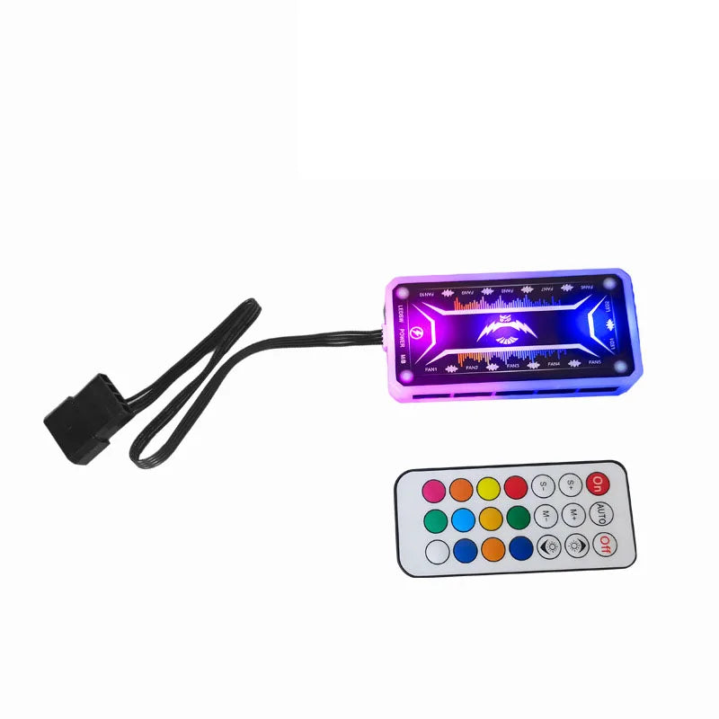 RGB Adjustable LED 120mm Quiet Computer Case Cooling Fan with IR Remote for Enhanced CPU Performance