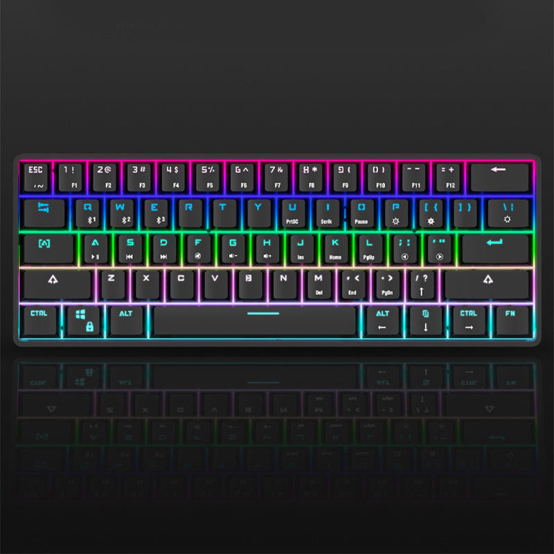 Wireless Bluetooth Mechanical Keyboard with Colorful PBT Keycaps