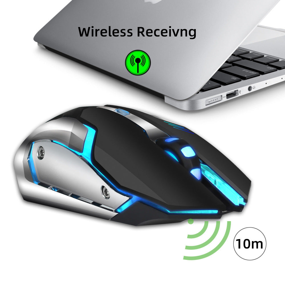 HXSJ Wireless 2.4G Gaming Mouse with LED Lighting