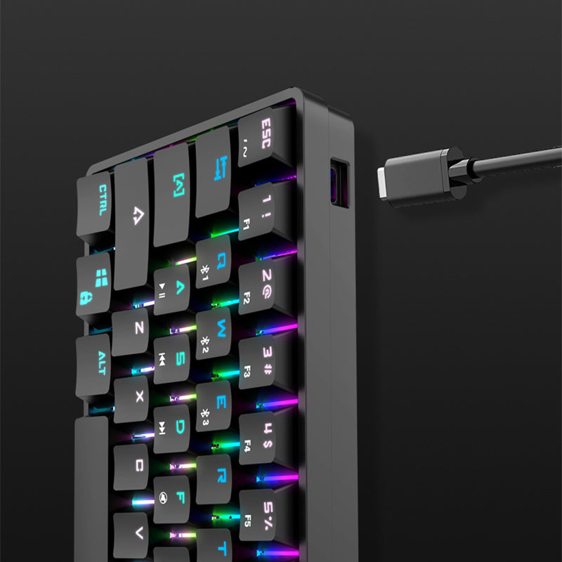 Wireless Bluetooth Mechanical Keyboard with Colorful PBT Keycaps