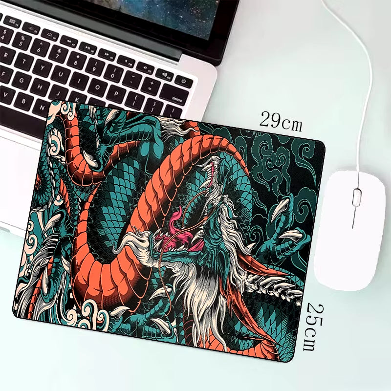 Japanese Dragon XXL Gaming Mousepad - Large Desk Mat for Gamers, Available in 900x400mm and 700x300mm Sizes